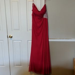 Red evening dress